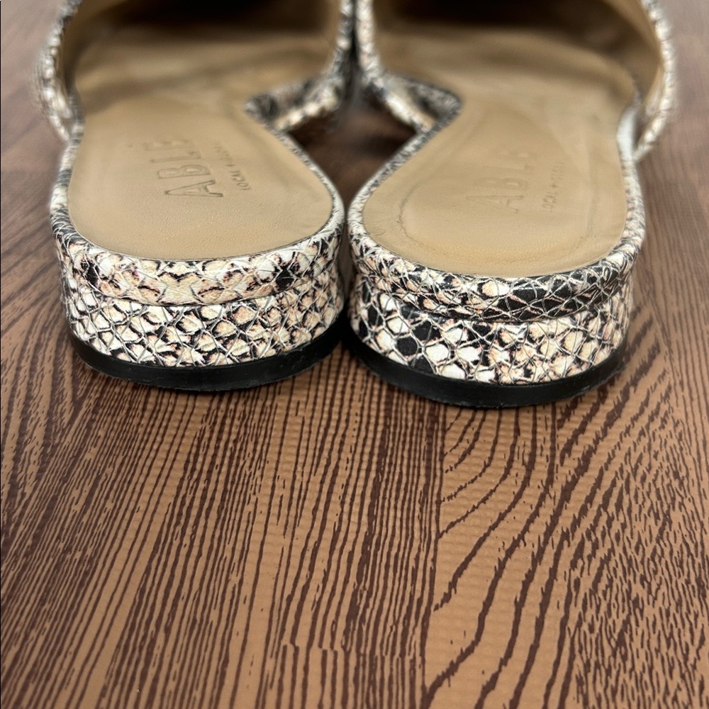 Able Joselyne Snake Python Leather Double Strap A… - image 7